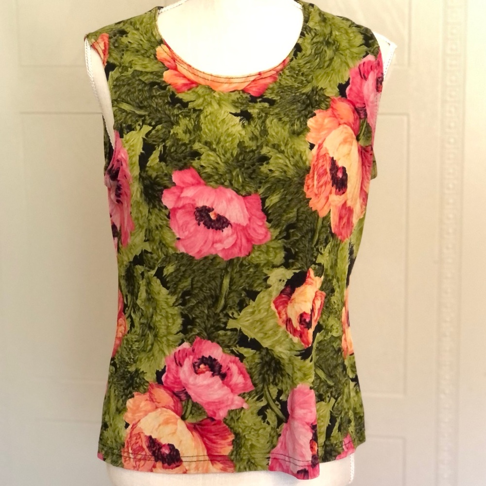 VTG Ronni Nicole by Ouida floral tank